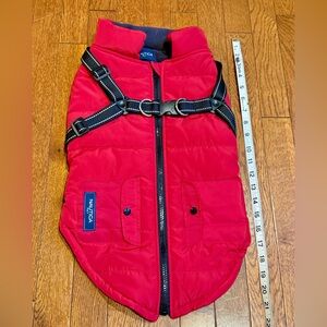 Nautica Red Pet Jacket with Harness